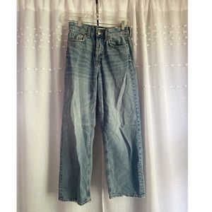 H&M Wide Leg Jeans with Button Up Front